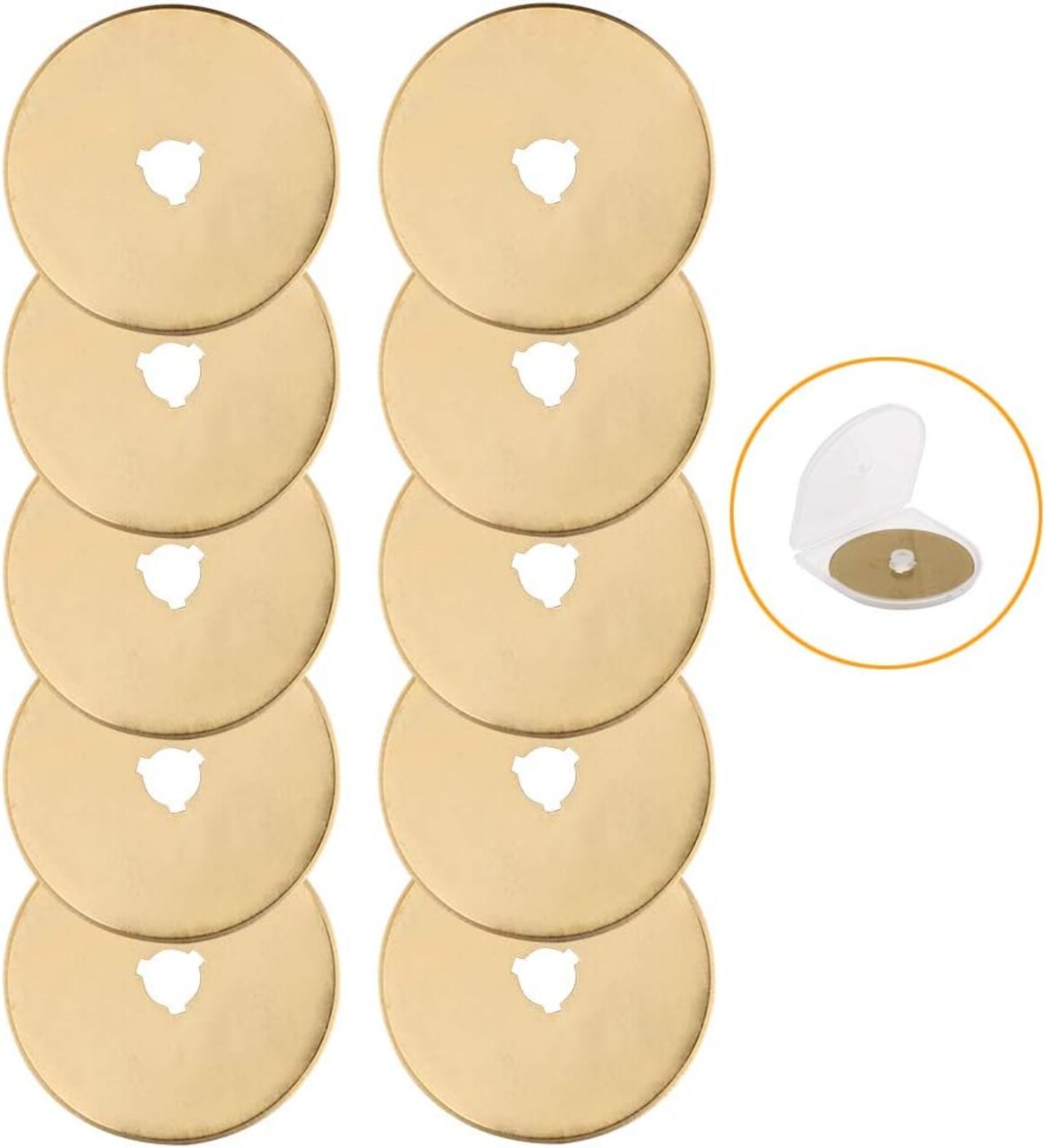Titanium Rotary Cutter Blades 60mm 10 Pack Replacement Quilting Scrapbooking Sewing Arts Crafts Farbric Paper Cutting Tool